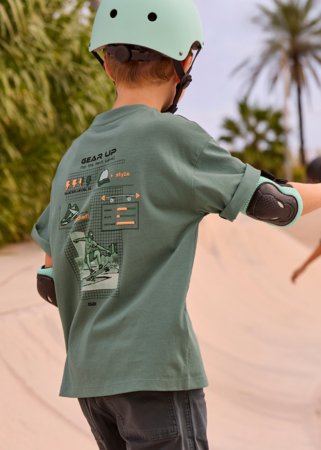 MAYORAL lühikeste varrukatega t-särk, bayleaf, 6.036-28, 128  cm 