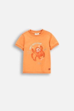 COCCODRILLO lühikeste varrukatega särk SAGE TIME BOY NEWBORN, oranž, WC5143201SBN-006-086, 86 cm 