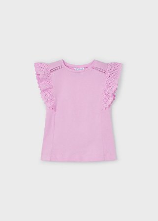 MAYORAL lühikeste varrukatega t-särk 6D, mauve, 3082-28 