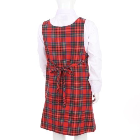MAMAJUM sarafan slim fit 10-000017, ruuduline, punane, 146/152 cm 