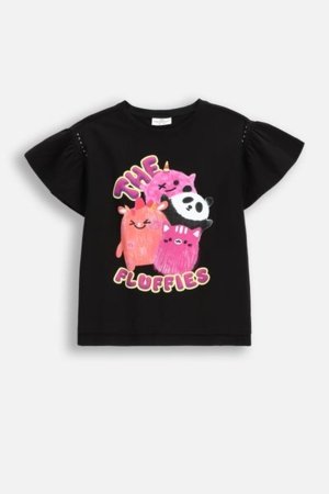 COCCODRILLO lühikeste varrukatega särk REBEL GIRL KIDS, must, WC5143201RGK-021-122, 122 cm 