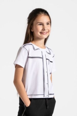 COCCODRILLO t-shirt CARTOONS GIRL JUNIOR, valged, ZC4143202CGJ-001-164, 164 cm 