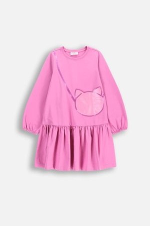 COCCODRILLO pikkade varrukatega kleit COSMIC GIRL KIDS, roosa, WC5129101CGK-007-122, 122 cm 