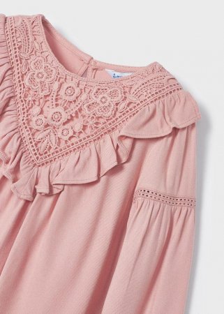 MAYORAL pikkade varrukatega pluus 6B, roosa, 134 cm, 4191-22 4191-22 3