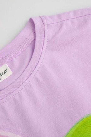 COCCODRILLO lühikeste varrukatega särk INSIDE OCEAN GIRL KIDS, lilla, WC5143202IGK-016-122, 122 cm 
