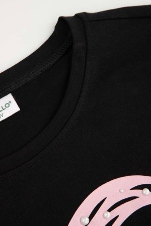 COCCODRILLO lühikeste varrukatega t-särk, mustad, cm 