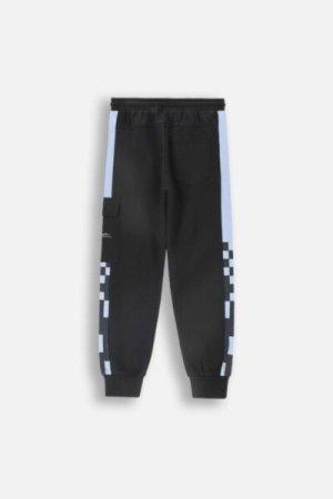 COCCODRILLO joggers WORLD OF PIXEL BOY JUNIOR, mustad, ZC4120102WBJ-021-164, 164 cm 