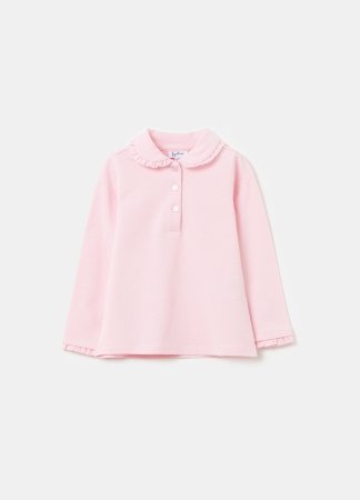 OVS pikkade varrukatega polo särk, roosa, , 001967796 