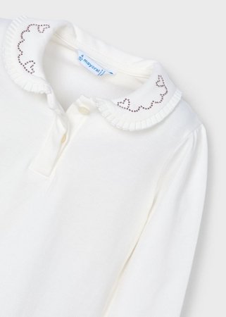 MAYORAL pikkade varrukatega polo särk 6B, natural, 131-34, 134 cm 