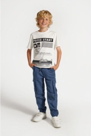 COCCODRILLO t-shirt WORLD OF PIXEL BOY JUNIOR, valged, ZC4143203WBJ-001-164, 164 cm 