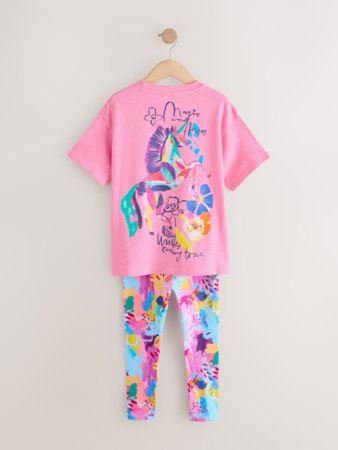 NEXT lühikeste varrukatega t-särk + retuusid, G06197, 134 cm 