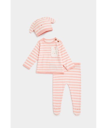 MOTHERCARE pikkade varrukatega t-särk, püksid + müts, CB620 605210