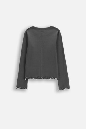 COCCODRILLO pikkade varrukatega t-särk, hallid, cm 