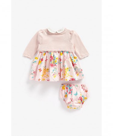 MOTHERCARE lühikeste varrukatega kleit + kardigan + aluspüksid, BB733 567605