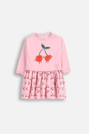 COCCODRILLO pikkade varrukatega kleit MAXITROPIC GIRL NEWBORN, roosa, WC5129102MGN-007-086, 86 cm 