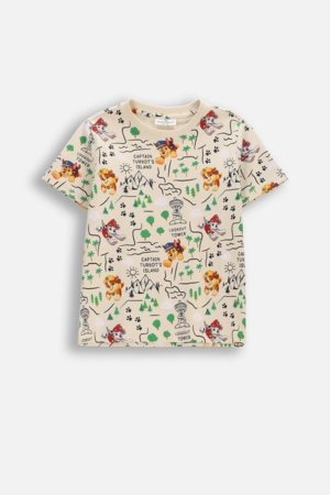 COCCODRILLO lühikeste varrukatega t-särk, beež, WC6143201LBD-002-116, 116 