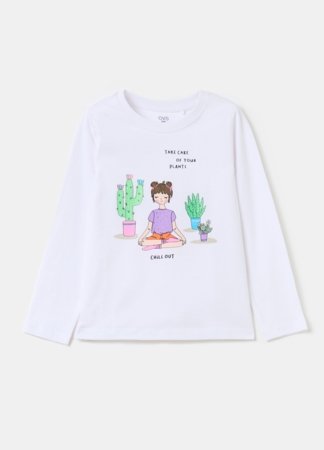 OVS pikkade varrukatega t-särk, valged, , 001985563 