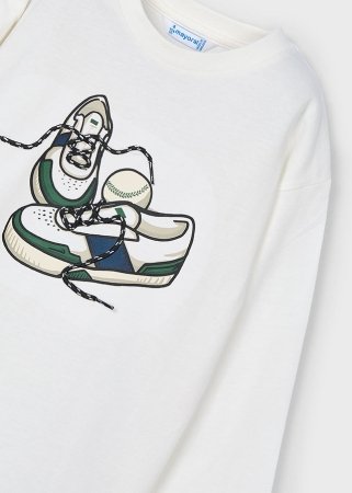 MAYORAL pikkade varrukatega t-särk 5B, kreemi värv, 4.04-44, 134 cm 