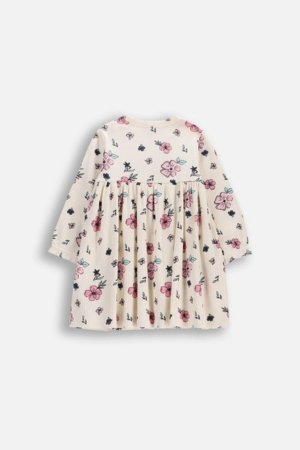 COCCODRILLO pikkade varrukatega kleit, kreemi värv, suurus 