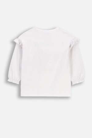 COCCODRILLO pikkade varrukatega t-särk, valged, WC6143102GGK-001-092, 92 suurus 