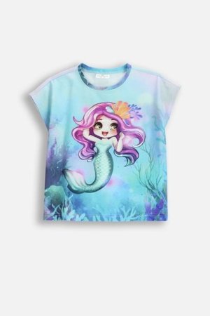 COCCODRILLO lühikeste varrukatega särk INSIDE OCEAN GIRL KIDS, värv, WC5143201IGK-022-122, 122 cm 