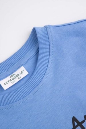 COCCODRILLO lühikeste varrukatega t-särk, sinised, WC6143206VBB-014-122, 122 suurus 
