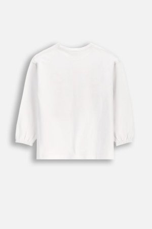 COCCODRILLO pikkade varrukatega särk REBEL GIRL KIDS, valge, WC5143102RGK-001-122, 122 cm 