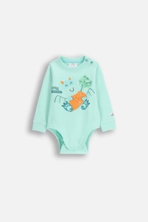 COCCODRILLO pikkade varrukatega beež särk DRAGONS BOY NEWBORN, roheline, WC5112102DBN-031-086, 86 cm 