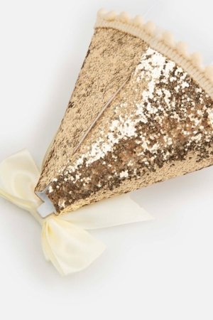 COCCODRILLO sünnipäevamüts, kuldne värv, WC6311901PBJ-023-000,  