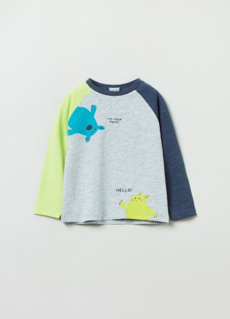 OVS BOY9-36M T-SHIRT L/S 2M 18-24 GREY 001819489 001819489