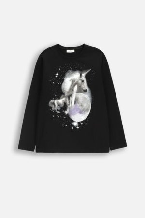 COCCODRILLO t-shirt EVERYDAY GIRL A, black, ZC5143102VGA-021-128, 128 cm 