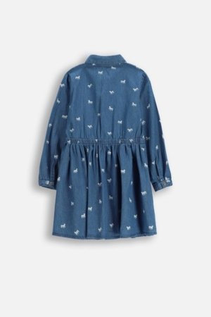 COCCODRILLO pikkade varrukatega kleit, sinine, WC6128101GGK-014-098, 98 suurus 
