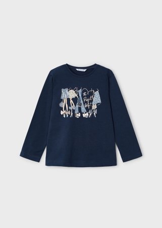 MAYORAL pikkade varrukatega t-särk 6L, tumedad, 4.072-91, 134 cm 