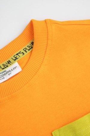 COCCODRILLO lühikeste varrukatega särk GAMER BOY KIDS, oranž, WC5143203GBK-006-122, 122 cm 