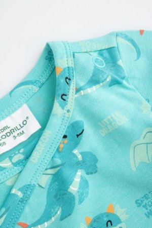 COCCODRILLO pikkade varrukatega beež särk DRAGONS BOY NEWBORN, sinine, WC5112602DBN-013-074, 74 cm 