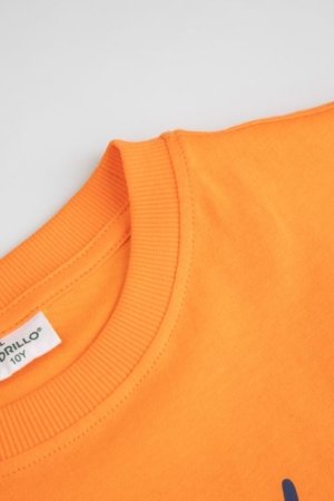 COCCODRILLO lühikeste varrukatega t-särk, oranžid, WC6143216VBB-006-128, 128 suurus 