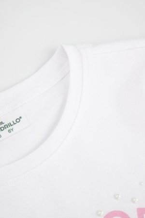 COCCODRILLO lühikeste varrukatega t-särk, valged, cm 