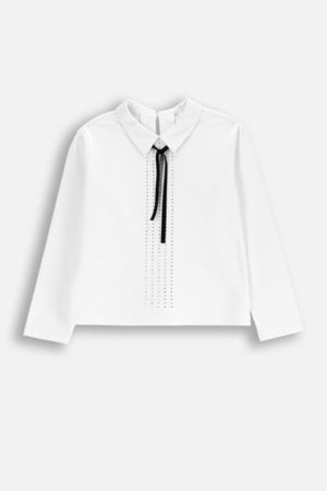 COCCODRILLO pikkade varrukatega särk BACK TO SCHOOL GIRL, valge, WC5143101BSG-001-164, 164 cm 