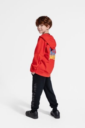 COCCODRILLO kapuutsiga kampsun DRAGONS BOY JUNIOR, punane, WC5132402DBJ-009-164, 164 cm 