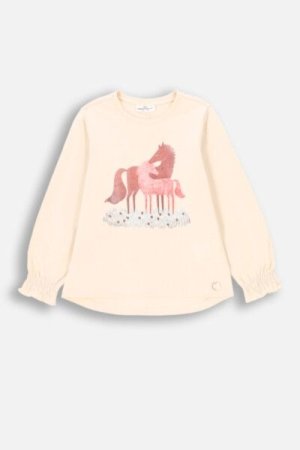 COCCODRILLO t-shirt RODEO GIRL KIDS, ecru, ZC4143102RGK-003-122, 122 cm 