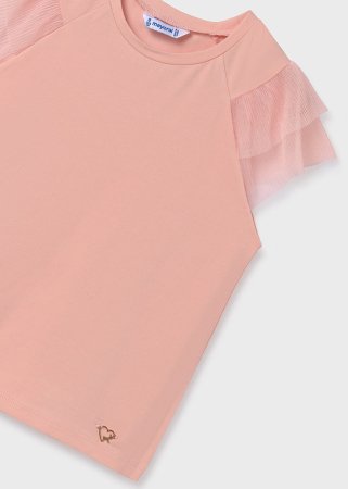 MAYORAL lühikeste varrukatega t-särk 8A, tulip rose, 6001-67 