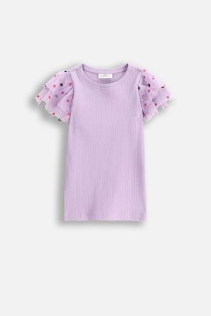 COCCODRILLO lühikeste varrukatega särk REBEL GIRL KIDS, lilla, WC5143202RGK-016-122, 122 cm 