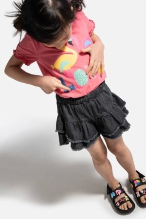 COCCODRILLO lühikeste varrukatega särk TROPICAL STORY GIRL KIDS, roosa, WC5143203TGK-007-122, 122 cm 