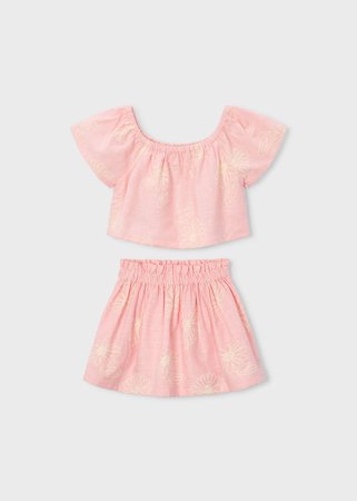 MAYORAL lühikeste varrukatega t-särk + seelik, blossom, 3.947-59, cm 