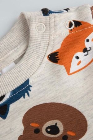 COCCODRILLO liivakajakas FOREST FRIENDS BOY NEWBORN, hall, cm 