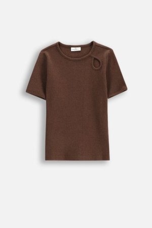 COCCODRILLO lühikeste varrukatega särk NOSTALGIC MEADOW GIRL JUNIOR, pruun, WC5143202NGJ-018-164, 164 cm 