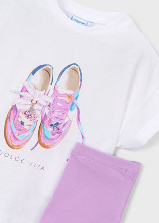 MAYORAL lühikeste varrukatega t-särk +lühikesed püksid, lilac, 3.731-20, cm 