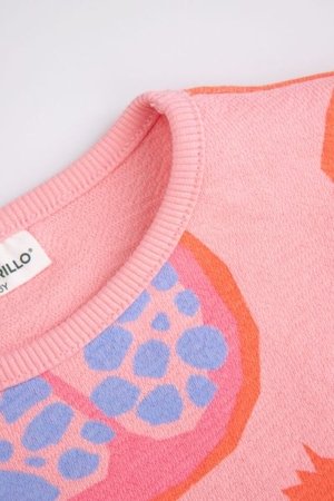 COCCODRILLO lühikeste varrukatega särk TROPICAL STORY GIRL KIDS, roosa, WC5143204TGK-033-122, 122 cm 