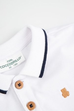 COCCODRILLO lühikeste varrukatega polo särk, valged, suurus 