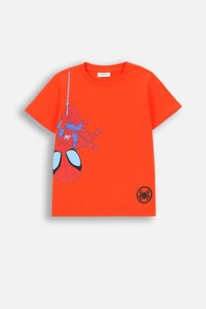COCCODRILLO t-shirt LICENCE BOY, punased, ZC4143203LBD-009-122, 122 cm 